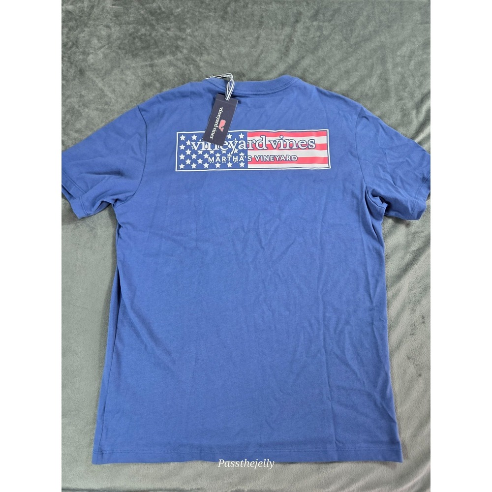 New Vineyard Vines Shirt‎ Mens Small Martha's Vineyard Blue Graphic Tee America